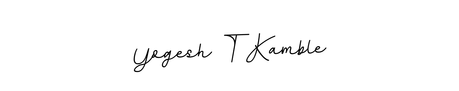Create a beautiful signature design for name Yogesh T Kamble. With this signature (BallpointsItalic-DORy9) fonts, you can make a handwritten signature for free. Yogesh T Kamble signature style 11 images and pictures png
