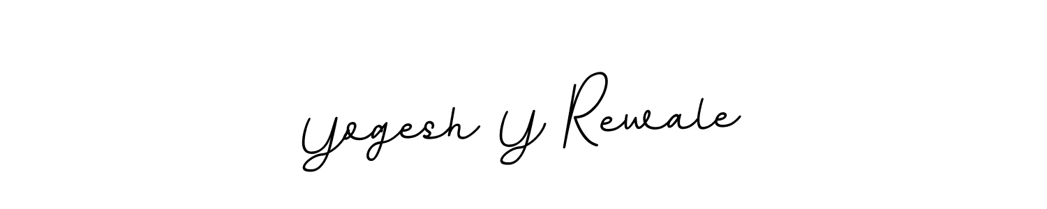 Make a beautiful signature design for name Yogesh Y Rewale. With this signature (BallpointsItalic-DORy9) style, you can create a handwritten signature for free. Yogesh Y Rewale signature style 11 images and pictures png