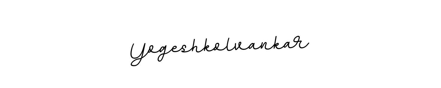 You should practise on your own different ways (BallpointsItalic-DORy9) to write your name (Yogeshkolvankar) in signature. don't let someone else do it for you. Yogeshkolvankar signature style 11 images and pictures png