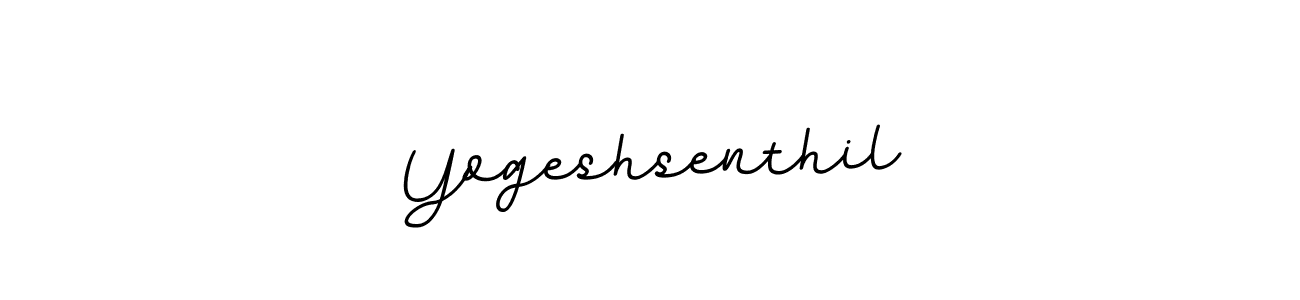 How to make Yogeshsenthil name signature. Use BallpointsItalic-DORy9 style for creating short signs online. This is the latest handwritten sign. Yogeshsenthil signature style 11 images and pictures png