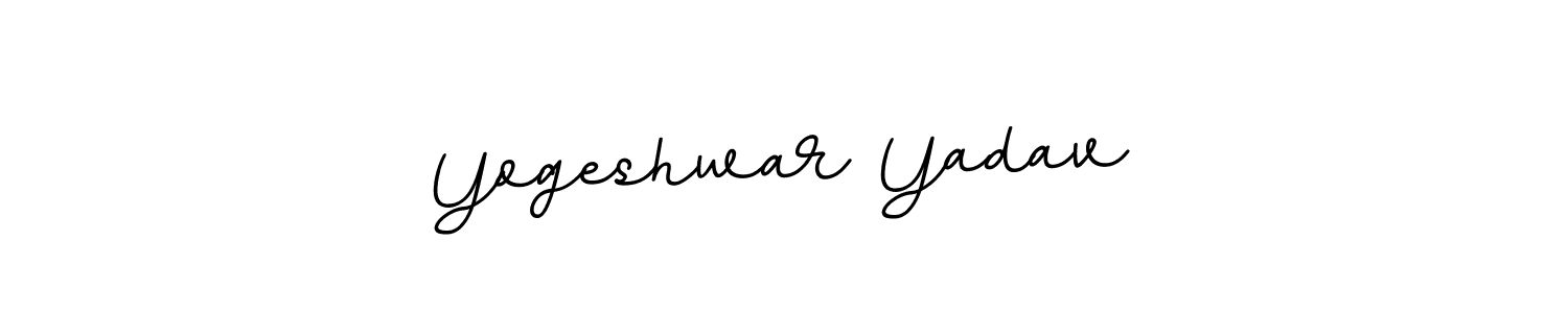 Make a beautiful signature design for name Yogeshwar Yadav. With this signature (BallpointsItalic-DORy9) style, you can create a handwritten signature for free. Yogeshwar Yadav signature style 11 images and pictures png