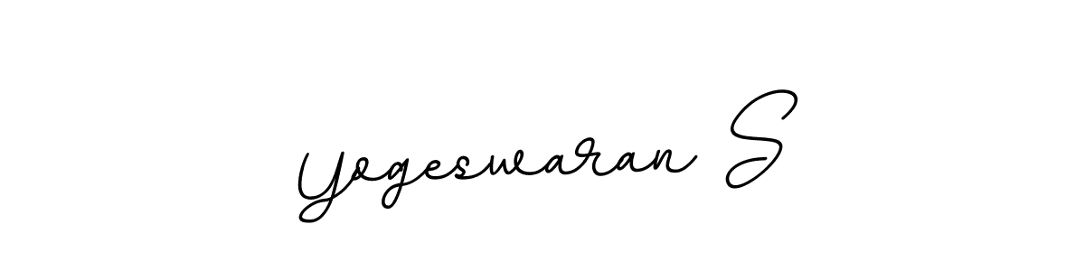 The best way (BallpointsItalic-DORy9) to make a short signature is to pick only two or three words in your name. The name Yogeswaran S include a total of six letters. For converting this name. Yogeswaran S signature style 11 images and pictures png