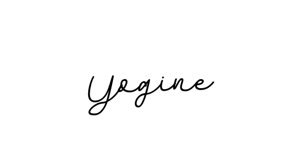 Use a signature maker to create a handwritten signature online. With this signature software, you can design (BallpointsItalic-DORy9) your own signature for name Yogine. Yogine signature style 11 images and pictures png