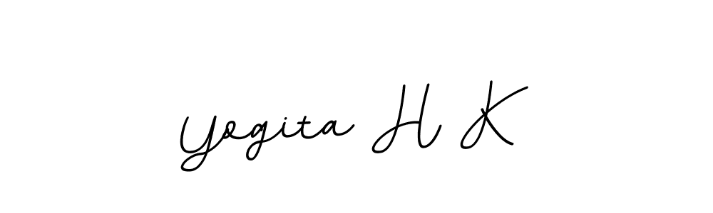 The best way (BallpointsItalic-DORy9) to make a short signature is to pick only two or three words in your name. The name Yogita H K include a total of six letters. For converting this name. Yogita H K signature style 11 images and pictures png