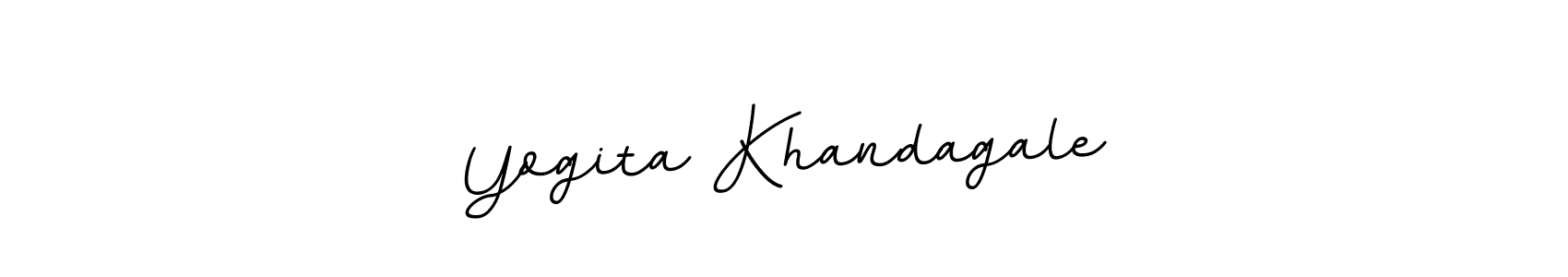 Create a beautiful signature design for name Yogita Khandagale. With this signature (BallpointsItalic-DORy9) fonts, you can make a handwritten signature for free. Yogita Khandagale signature style 11 images and pictures png