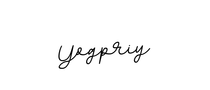 Yogpriy stylish signature style. Best Handwritten Sign (BallpointsItalic-DORy9) for my name. Handwritten Signature Collection Ideas for my name Yogpriy. Yogpriy signature style 11 images and pictures png