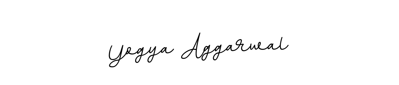 Make a beautiful signature design for name Yogya Aggarwal. With this signature (BallpointsItalic-DORy9) style, you can create a handwritten signature for free. Yogya Aggarwal signature style 11 images and pictures png
