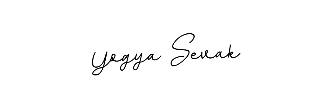 How to make Yogya Sevak name signature. Use BallpointsItalic-DORy9 style for creating short signs online. This is the latest handwritten sign. Yogya Sevak signature style 11 images and pictures png