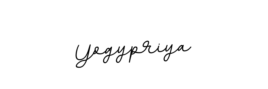 How to make Yogypriya name signature. Use BallpointsItalic-DORy9 style for creating short signs online. This is the latest handwritten sign. Yogypriya signature style 11 images and pictures png