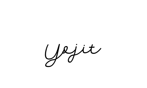 How to make Yojit name signature. Use BallpointsItalic-DORy9 style for creating short signs online. This is the latest handwritten sign. Yojit signature style 11 images and pictures png