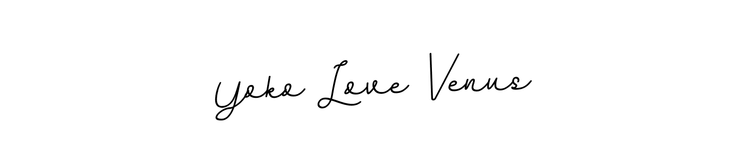 Make a beautiful signature design for name Yoko Love Venus. With this signature (BallpointsItalic-DORy9) style, you can create a handwritten signature for free. Yoko Love Venus signature style 11 images and pictures png