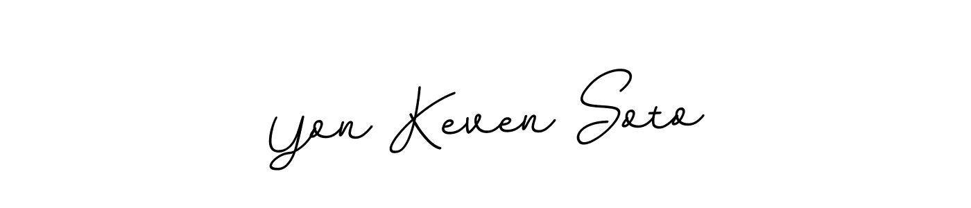 Yon Keven Soto stylish signature style. Best Handwritten Sign (BallpointsItalic-DORy9) for my name. Handwritten Signature Collection Ideas for my name Yon Keven Soto. Yon Keven Soto signature style 11 images and pictures png
