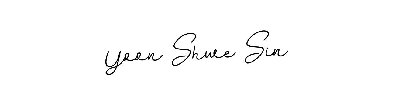 Create a beautiful signature design for name Yoon Shwe Sin. With this signature (BallpointsItalic-DORy9) fonts, you can make a handwritten signature for free. Yoon Shwe Sin signature style 11 images and pictures png