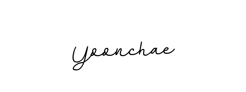 Design your own signature with our free online signature maker. With this signature software, you can create a handwritten (BallpointsItalic-DORy9) signature for name Yoonchae. Yoonchae signature style 11 images and pictures png