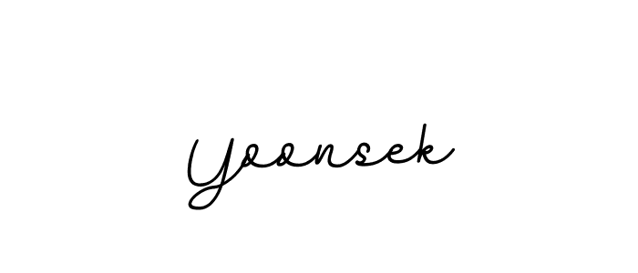 if you are searching for the best signature style for your name Yoonsek. so please give up your signature search. here we have designed multiple signature styles  using BallpointsItalic-DORy9. Yoonsek signature style 11 images and pictures png