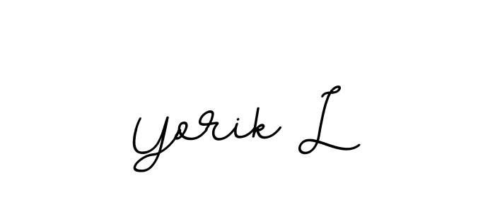 Create a beautiful signature design for name Yorik L. With this signature (BallpointsItalic-DORy9) fonts, you can make a handwritten signature for free. Yorik L signature style 11 images and pictures png
