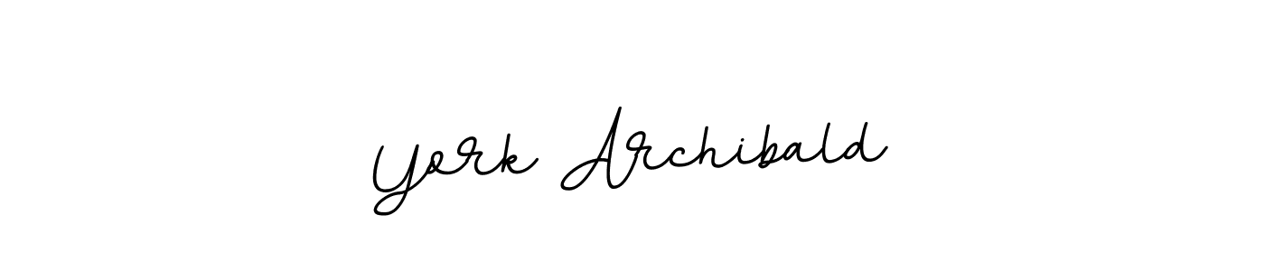 Make a beautiful signature design for name York Archibald. With this signature (BallpointsItalic-DORy9) style, you can create a handwritten signature for free. York Archibald signature style 11 images and pictures png