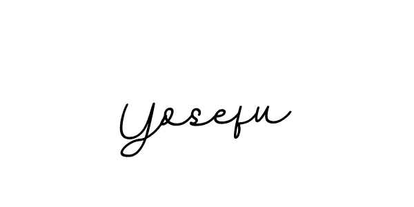 Design your own signature with our free online signature maker. With this signature software, you can create a handwritten (BallpointsItalic-DORy9) signature for name Yosefu. Yosefu signature style 11 images and pictures png