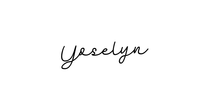 Yoselyn stylish signature style. Best Handwritten Sign (BallpointsItalic-DORy9) for my name. Handwritten Signature Collection Ideas for my name Yoselyn. Yoselyn signature style 11 images and pictures png