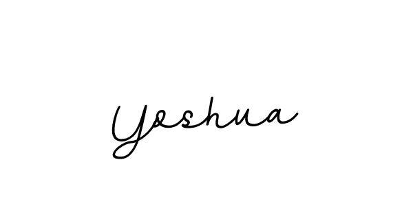 Use a signature maker to create a handwritten signature online. With this signature software, you can design (BallpointsItalic-DORy9) your own signature for name Yoshua. Yoshua signature style 11 images and pictures png
