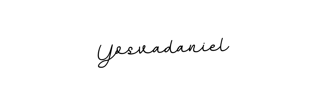 The best way (BallpointsItalic-DORy9) to make a short signature is to pick only two or three words in your name. The name Yosvadaniel include a total of six letters. For converting this name. Yosvadaniel signature style 11 images and pictures png