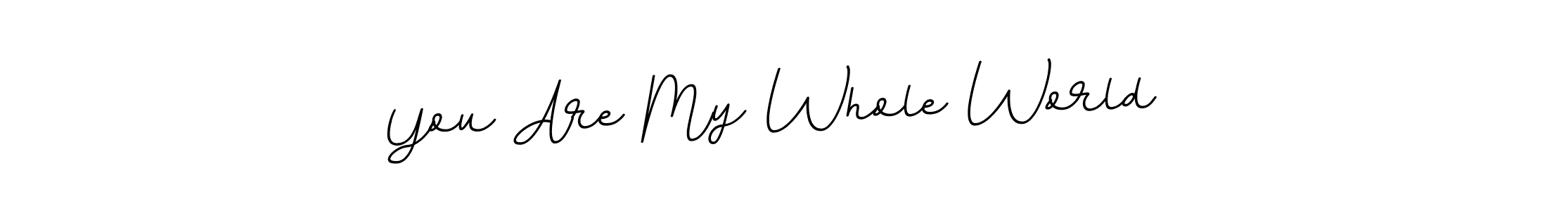 How to make You Are My Whole World name signature. Use BallpointsItalic-DORy9 style for creating short signs online. This is the latest handwritten sign. You Are My Whole World signature style 11 images and pictures png