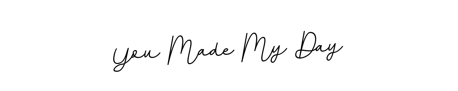 Make a beautiful signature design for name You Made My Day. With this signature (BallpointsItalic-DORy9) style, you can create a handwritten signature for free. You Made My Day signature style 11 images and pictures png