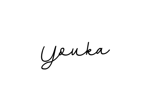 Design your own signature with our free online signature maker. With this signature software, you can create a handwritten (BallpointsItalic-DORy9) signature for name Youka. Youka signature style 11 images and pictures png