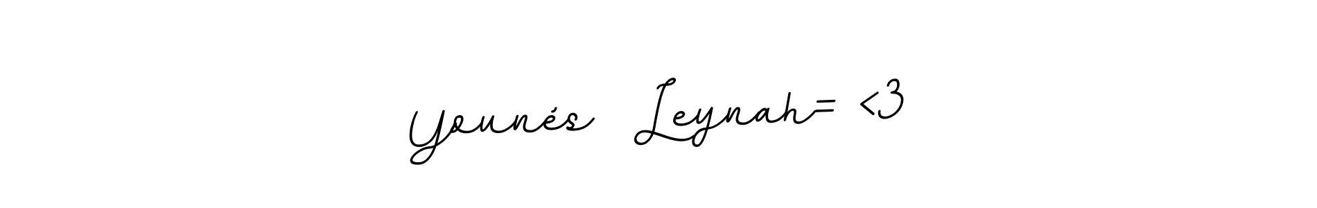The best way (BallpointsItalic-DORy9) to make a short signature is to pick only two or three words in your name. The name Younés  Leynah= <3 include a total of six letters. For converting this name. Younés  Leynah= <3 signature style 11 images and pictures png