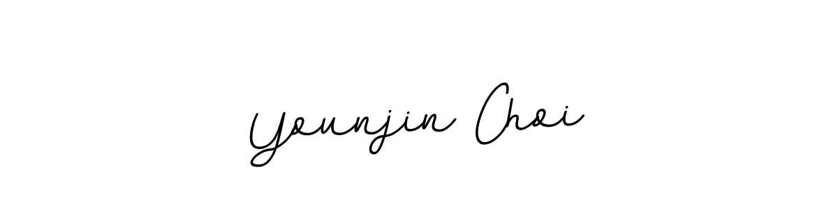 How to make Younjin Choi name signature. Use BallpointsItalic-DORy9 style for creating short signs online. This is the latest handwritten sign. Younjin Choi signature style 11 images and pictures png