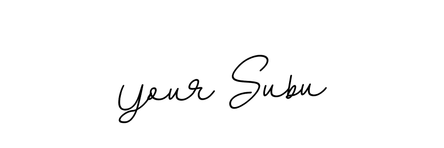 Design your own signature with our free online signature maker. With this signature software, you can create a handwritten (BallpointsItalic-DORy9) signature for name Your Subu. Your Subu signature style 11 images and pictures png