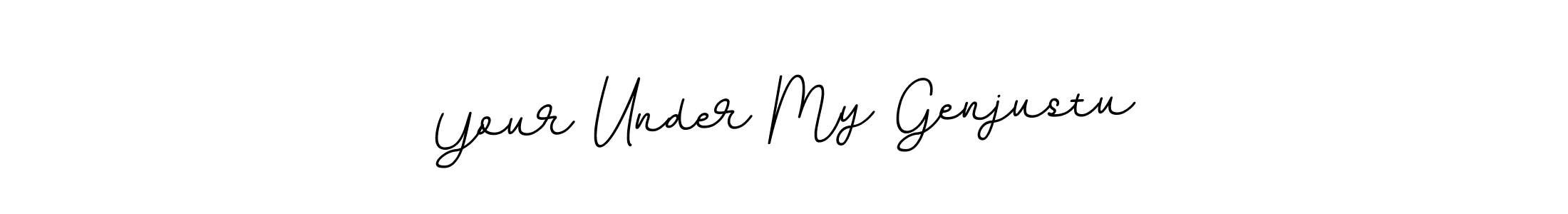 The best way (BallpointsItalic-DORy9) to make a short signature is to pick only two or three words in your name. The name Your Under My Genjustu include a total of six letters. For converting this name. Your Under My Genjustu signature style 11 images and pictures png