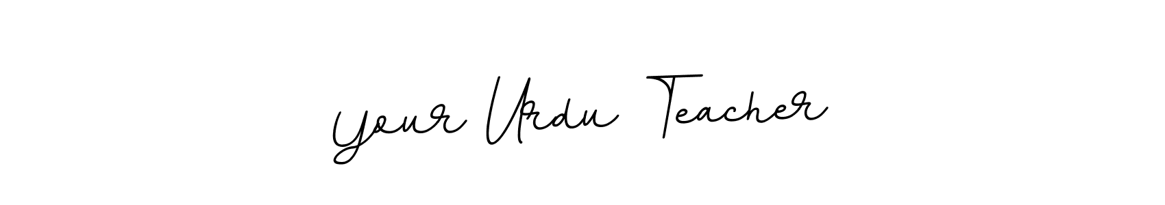 This is the best signature style for the Your Urdu Teacher name. Also you like these signature font (BallpointsItalic-DORy9). Mix name signature. Your Urdu Teacher signature style 11 images and pictures png