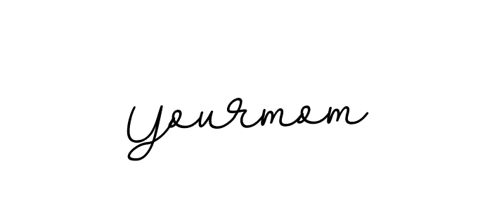 Create a beautiful signature design for name Yourmom. With this signature (BallpointsItalic-DORy9) fonts, you can make a handwritten signature for free. Yourmom signature style 11 images and pictures png