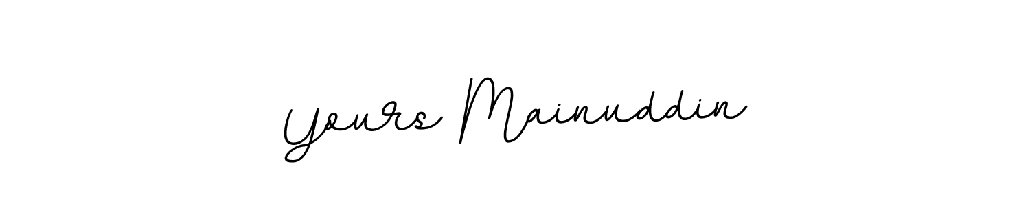 Create a beautiful signature design for name Yours Mainuddin. With this signature (BallpointsItalic-DORy9) fonts, you can make a handwritten signature for free. Yours Mainuddin signature style 11 images and pictures png