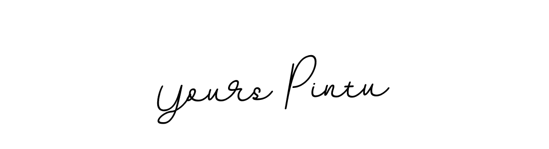 if you are searching for the best signature style for your name Yours Pintu. so please give up your signature search. here we have designed multiple signature styles  using BallpointsItalic-DORy9. Yours Pintu signature style 11 images and pictures png