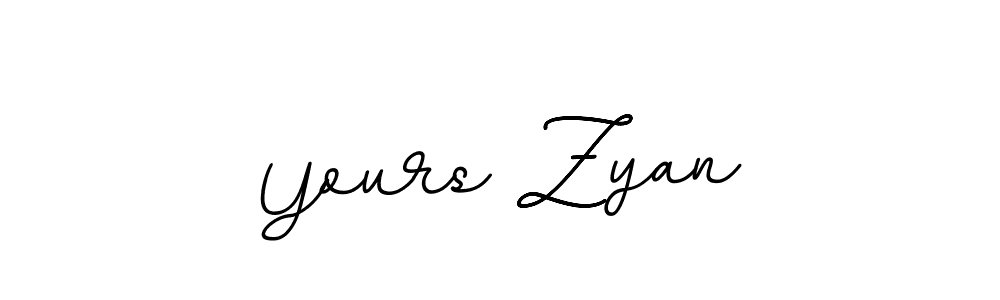 Design your own signature with our free online signature maker. With this signature software, you can create a handwritten (BallpointsItalic-DORy9) signature for name Yours Zyan. Yours Zyan signature style 11 images and pictures png