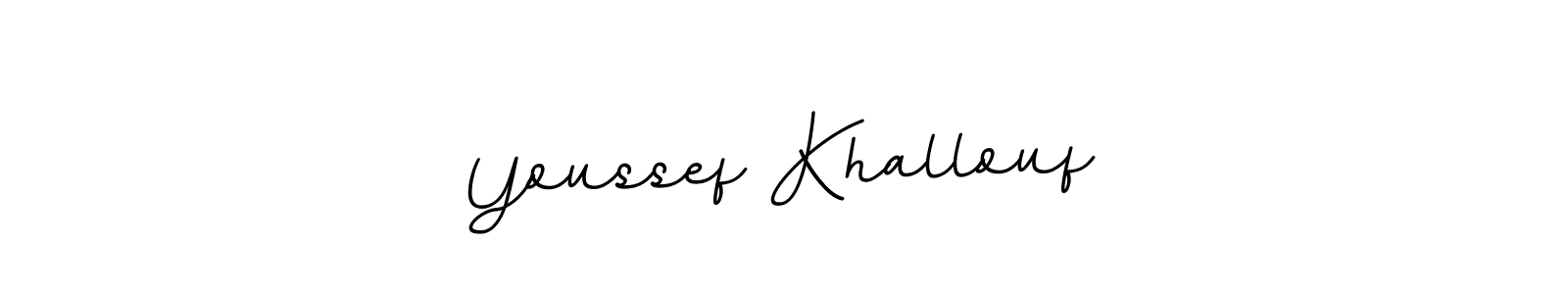 Design your own signature with our free online signature maker. With this signature software, you can create a handwritten (BallpointsItalic-DORy9) signature for name Youssef Khallouf. Youssef Khallouf signature style 11 images and pictures png