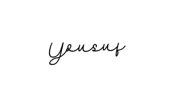 Make a beautiful signature design for name Yousuf. With this signature (BallpointsItalic-DORy9) style, you can create a handwritten signature for free. Yousuf signature style 11 images and pictures png