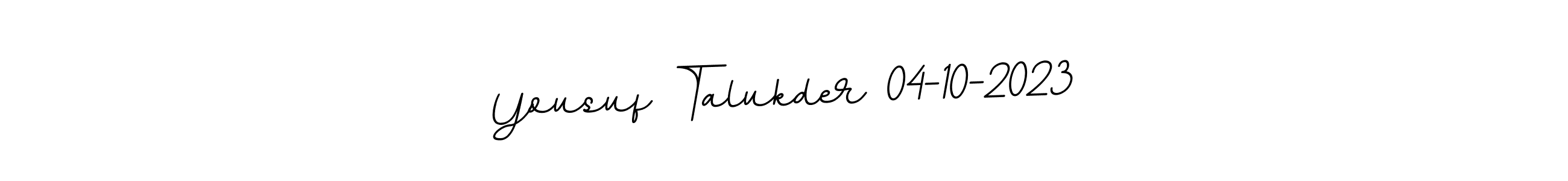 Also You can easily find your signature by using the search form. We will create Yousuf Talukder 04-10-2023 name handwritten signature images for you free of cost using BallpointsItalic-DORy9 sign style. Yousuf Talukder 04-10-2023 signature style 11 images and pictures png