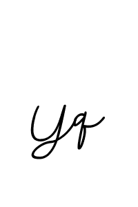 Design your own signature with our free online signature maker. With this signature software, you can create a handwritten (BallpointsItalic-DORy9) signature for name Yq. Yq signature style 11 images and pictures png