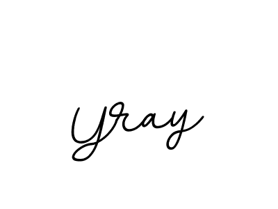 Use a signature maker to create a handwritten signature online. With this signature software, you can design (BallpointsItalic-DORy9) your own signature for name Yray. Yray signature style 11 images and pictures png