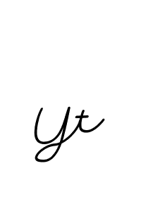 Create a beautiful signature design for name Yt. With this signature (BallpointsItalic-DORy9) fonts, you can make a handwritten signature for free. Yt signature style 11 images and pictures png
