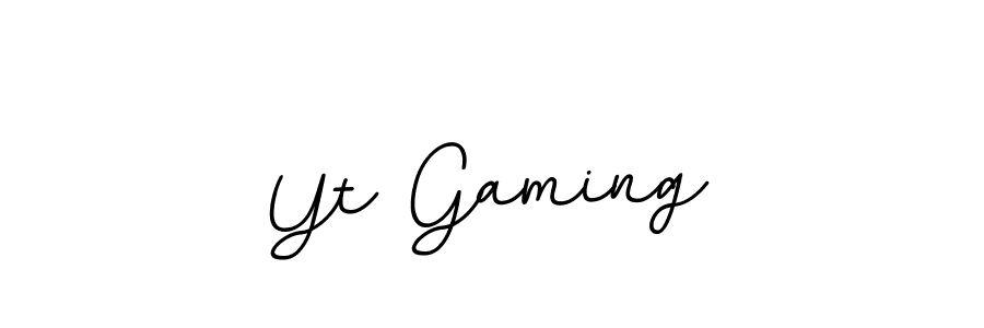 if you are searching for the best signature style for your name Yt Gaming. so please give up your signature search. here we have designed multiple signature styles  using BallpointsItalic-DORy9. Yt Gaming signature style 11 images and pictures png