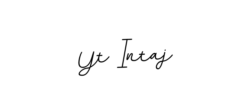 The best way (BallpointsItalic-DORy9) to make a short signature is to pick only two or three words in your name. The name Yt Intaj include a total of six letters. For converting this name. Yt Intaj signature style 11 images and pictures png