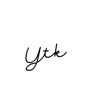 Design your own signature with our free online signature maker. With this signature software, you can create a handwritten (BallpointsItalic-DORy9) signature for name Ytk. Ytk signature style 11 images and pictures png