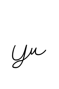 Create a beautiful signature design for name Yu. With this signature (BallpointsItalic-DORy9) fonts, you can make a handwritten signature for free. Yu signature style 11 images and pictures png