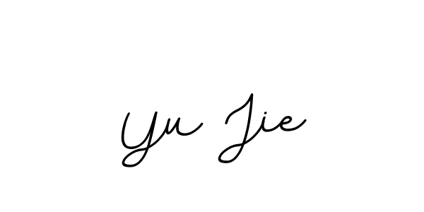 Make a beautiful signature design for name Yu Jie. With this signature (BallpointsItalic-DORy9) style, you can create a handwritten signature for free. Yu Jie signature style 11 images and pictures png