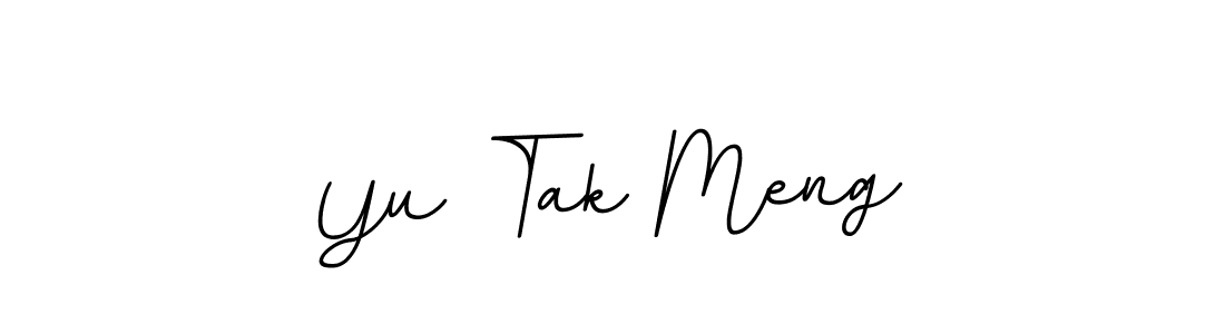 How to make Yu Tak Meng name signature. Use BallpointsItalic-DORy9 style for creating short signs online. This is the latest handwritten sign. Yu Tak Meng signature style 11 images and pictures png