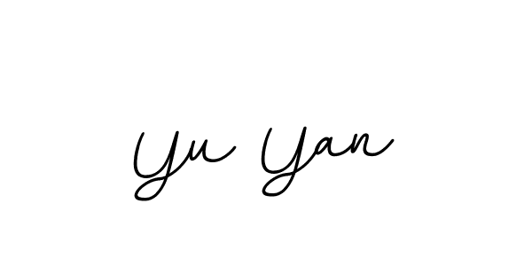 How to make Yu Yan name signature. Use BallpointsItalic-DORy9 style for creating short signs online. This is the latest handwritten sign. Yu Yan signature style 11 images and pictures png